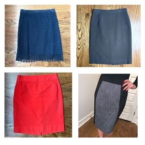 Lot of 4 Pencil Skirts
